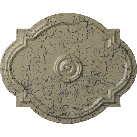 Ekena Millwork Waltz Ceiling Medallion (Canopies up to 4 1/2"), 21 1/4"W x 17 3/8"H x 1"P, Castle Stone Crackle CM21WACSC